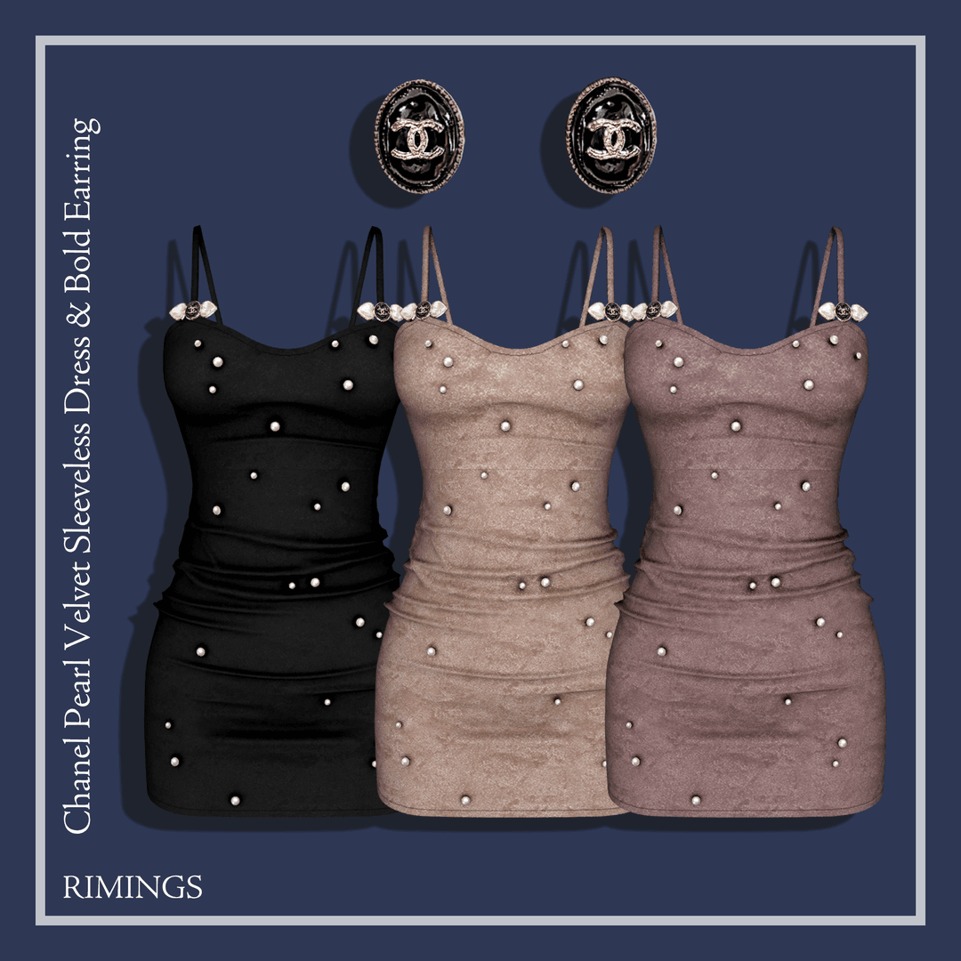 Платье Chanel Pearl Velvet Dress